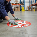 Premium Floor Sign 430mm - Attention No Naked Lights - Durable, Slip-Resistant Vinyl for Workplace Safety