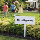 No Ball Games Verge Sign – 450mm x 150mm – Aluminum – Outdoor Use