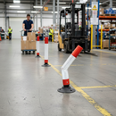 Premium Self-Righting Delineating Post with Reflective Sleeve for Flexible Traffic Management
