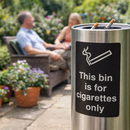 This Bin is for Cigarettes Only Sign – 1mm Rigid Plastic – Indoor/Outdoor Use