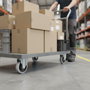 160mm Fixed Plate Heavy Duty Castor with White Nylon Wheel