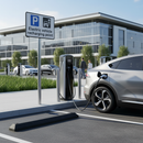Premium Electric Vehicle Recharging Point Sign for Post Mounting with Clear Parking Guidelines