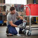 125mm Premium Swivel Plate Castor with Elastic and Aluminium Centre