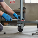 80mm Heavy Duty Braked Swivel Bolt Hole Castor with Elastic Nylon Centre