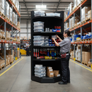 Professional Corner Shelving Bay 1.8m High with Base Shelf and 4 Adjustable Upper Shelves