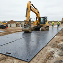Premium Medium Duty Ground Protection Mat with 30 Ton Load Capacity, Lightweight and Reusable Design for Construction Applications - 2410x1200x14mm