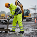 Premium High-Visibility Waterproof Rain Trousers with Adjustable Waist and Sealed Seams for Protection Against Bad Weather
