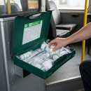 Professional Public Service Vehicle First Aid Kit with Assorted Dressings, Bandages, and Cleansing Wipes