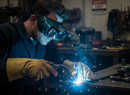 Premium Flip Front Welding Goggles with Green PVC Frame and Polycarbonate Lens Shade 5 for Enhanced Safety and Comfort