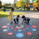 Premium Dual 24 Hour Clock Playground Marking for Educational Games and Activities