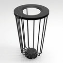 100 Litre Anti-Terrorism Steel Litter Bin with Transparent Design (view 2)