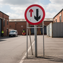 Premium Give Way to Oncoming Traffic Sign - Quick Fit Design, Dia. 615, 750mm for Road Safety