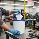 Premium Professional Surface Wet Wipe Bucket with 500 Biocide Wipes for Food Safety and Hygiene