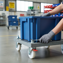 100mm Braked Swivel Plate Castor with White Nylon Wheel and Roller Bearing