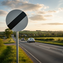 Premium Post Mounted National Speed Limit Sign - Durable Composite with Reflective Class 2 R2 Grade Material