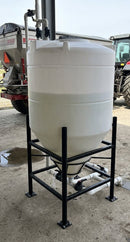 1600 Litre 60° Cone Tank, UV Polyethylene, 2in Drain