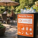 Recycling Sign – Recycle Plastic Bottles Here – Durable – Indoor/Outdoor Use