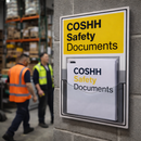 COSHH Safety Document Display – 450mm x 600mm – 10mm Foam PVC – Industrial Use