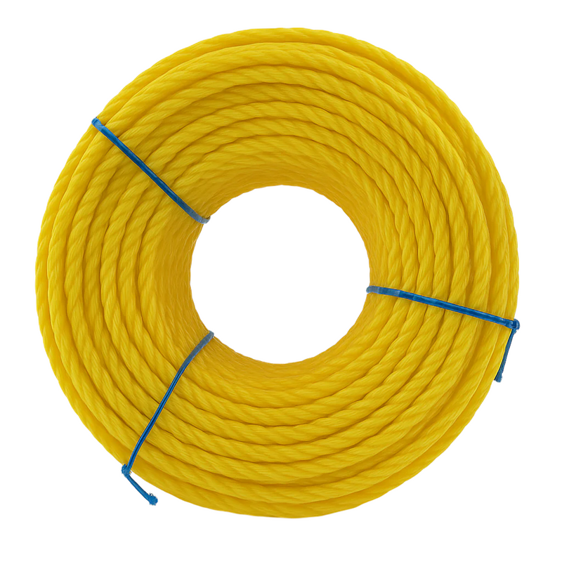6mm Yellow Polypropylene Rope – Heavy-Duty, Waterproof & UV-Resistant (75m Coil)
