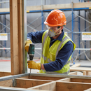 Professional Non-Vented Safety Helmet with Wheel Ratchet - Orange