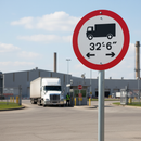 Professional Vehicle Length Restriction Post Sign - Customizable Length Indication for Traffic Management