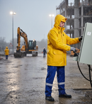 Premium Waterproof Jacket with Storm Flap, Fixed Hood, and Breathable Mesh Lining for Outdoor Comfort