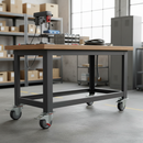 160mm Braked Swivel Plate Castor with Ant-Static Grey Non-Marking Tyre