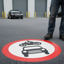 Professional Preformed Thermoplastic Road Marking - No Motor Vehicles Signage for Pathways and Parks