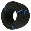 12mm Black Polypropylene Rope 3 Strand - 75m Coil