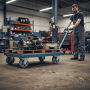 160mm Heavy Duty Braked Swivel Plate Castor with Grey Elastic Tyre