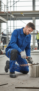 Premium Lightweight Work Trousers with Durable Kneepad Pockets and Reflective Strips for Enhanced Visibility and Comfort