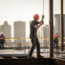 Premium One-Point Safety Harness with Steel Buckles and Adjustable Straps for Fall Protection Compliance