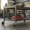 150mm Heavy Duty Braked Swivel Plate Castor with Ball Bearings