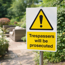 Trespassers Will Be Prosecuted Sign – Durable Material – Outdoor Use