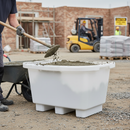 Premium 250L Eco Mortar Tub - Durable White Construction with Ergonomic Design and Easy Forklift Access