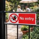 No Entry Safety Sign – 1mm Rigid Plastic – Indoor & Outdoor
