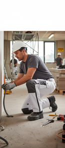 Premium Lightweight Work Trousers with Cordura Kneepad Pockets, Reflective Strips, and Tool Belt Loops for Comfort and Durability