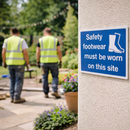 Safety Footwear Sign – Rigid Plastic & Vinyl – Indoor & Outdoor Use
