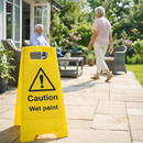 Caution Wet Paint Plastic 'A' Board Sign – 300mm x 600mm – Polypropylene – Indoor & Outdoor Use