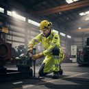 High-Performance Multisafe ARC Flash & Fire Retardant Boilersuit with Kneepad Pockets - Hi-Vis Yellow/Dark Navy