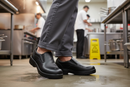 Premium Ladies Slip On Shoe with 200 Joule Steel Toe Cap, Shock Absorber Heel, and Slip Resistant Leather Upper
