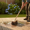 Premium 205mm Stiff Deck Scrub Broom with Eco-Friendly Bassine Fill for Effective Patio and Deck Cleaning