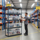 Premium Heavy Duty Shelving Unit with 12x 60L Plastic Storage Boxes