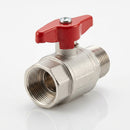 1in BSP Male x Female Plated Brass Ball Valve, 25 Bar, 80mm (view 2)
