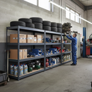 Premium Heavy Duty Garage Shelving - 1770mm Height - Up to 600kg Capacity - Grey