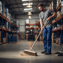 Premium 18 Inch Broom with 48 Inch Handle for Efficient Cleaning - High-Quality Professional Grade for Industrial and Commercial Applications