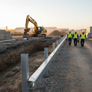 Premium 2.4m Open Box Beam Barrier Rail - Galvanised Steel with Impact Resistance for Industrial and Commercial Protection