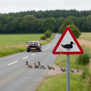Premium Duck Crossing Sign for Roadway Safety - Post Mounted, Available in Multiple Sizes