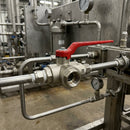 1/4in BSP Female 3-Way L Port Ball Valve, 40 Bar