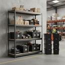 Heavy Duty Shelving Unit - 1600mm High with 8x 62L Storage Boxes
